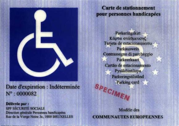 Cartes de stationnement pour handicapés