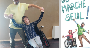 Sur scène, une danseuse en fauteuil et un éducateur spécialisé racontent l'inclusion