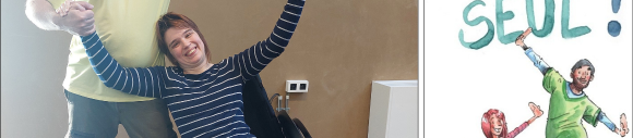 Sur scène, une danseuse en fauteuil et un éducateur spécialisé racontent l'inclusion
