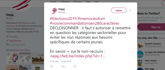 L'OEJAJ publie ses revendications sur Twitter