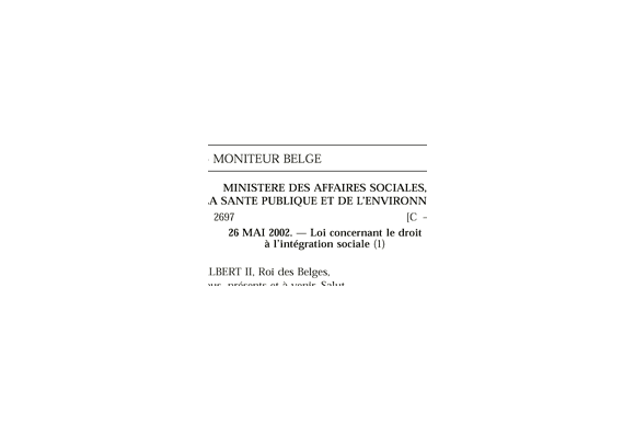 Revenu d'intégration sociale
