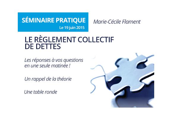 Le règlement collectif de dettes - Séminaire 19/06 à Bruxelles