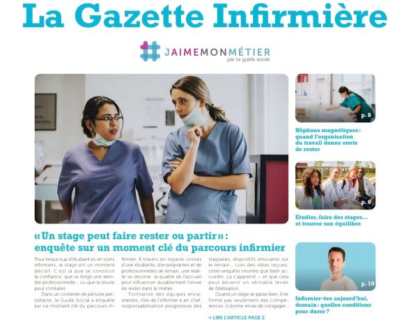 La Gazette Infirmière, le journal du Guide Social pour les infirmier·ères de demain